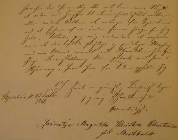 Anden side af Laurentzes brev til Amtmand Hoppe
