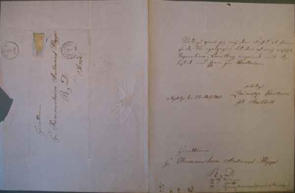 Laurentzes brev til Amtmanden med stempelpenge for separationen